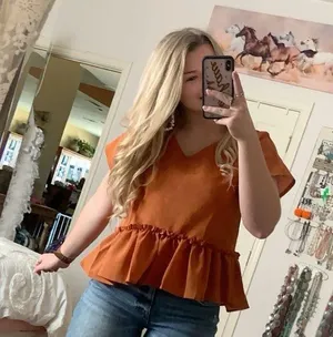 SheIn Orange  Top thumbnail 1