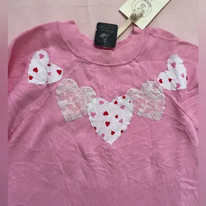 Urban Outfitters pink heart sweater thumbnail 5