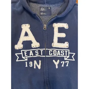 American Eagle Vintage Y2K Zip Hoodie Sweatshirt Medium Spell Out thumbnail 4