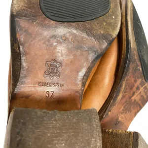 PIKOLINOS Slip On Slide Sandals Clogs Women's Size 37 Leather Cognac‎ thumbnail 14
