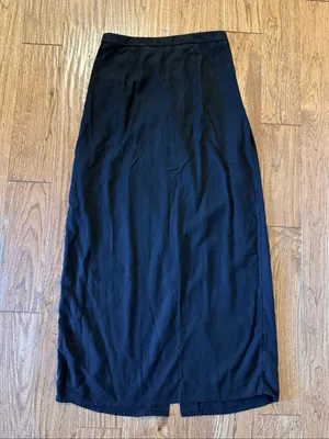 Old navy black linen midi skirt size xs thumbnail 2