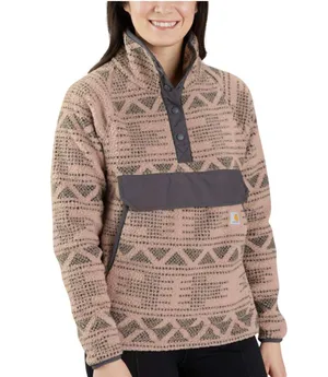 Carhartt Tribal Print Fleece Pullover Jacket Women’s Size Medium thumbnail 1
