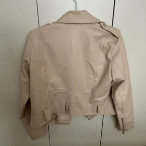 Zara cream faux leather moto jacket thumbnail 9