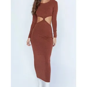 Princess Polly Brown Luca Long Sleeve Maxi Dress Sz.US6 NWT thumbnail 2