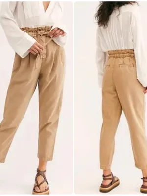 Free People Margate Pleated Paperbag Trouser Pants thumbnail 2
