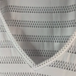 Calvin Klein M White Perforated Pocketed V-Neck Swim Coverup thumbnail 4
