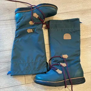 Sorel Women’s Damien Retro 88 Waterproof Rain Boot Teal Green Size 6 thumbnail 2