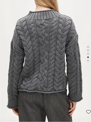 J.Crew 2025 Rollneck Cable Knit Sweater Heather Carbon Gray thumbnail 2