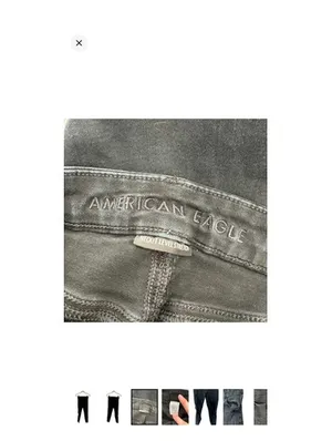 American Eagle Next Level Stretch Black Distressed Skinny Jeans 4 Short thumbnail 6