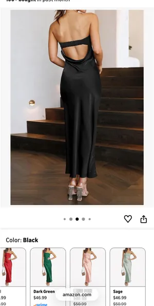 Amazon Blue Backless Dress thumbnail 3