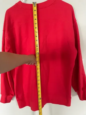 Lululemon Women’s Perfectly Oversized Crew Colour Carnation Red Size 4 thumbnail 6