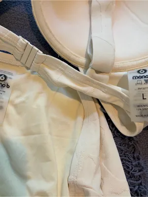 Mono B Cream Textured Spot High-Waisted Underwire Bikini Set 2p. Large. thumbnail 5