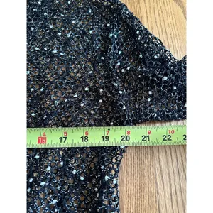 Kaktus Y2k Toggle Closure Lace Knit Open Front Cardigan Front Goth Fairy Sz XL thumbnail 8