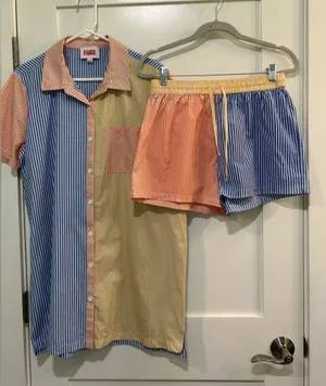 NWT Solid & Striped Charlie Button-Up Shirt & Shorts Set thumbnail 1