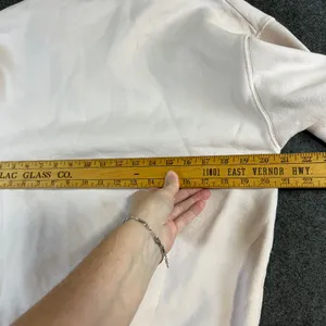 Tna Aritzia Cozy Fleece Boyfriend Polo Sweatshirt Pale Pink Small Oversized thumbnail 7