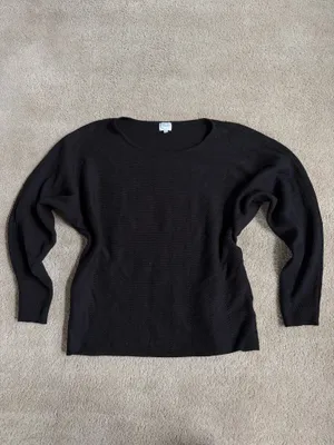 Blue Rain by Francesca’s Black Knit Sweater – Size L thumbnail 2