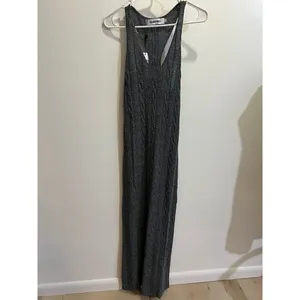 Anthropologie NWT Rumored Women Medium Smoke Heather Lakeville Knit Maxi Dress thumbnail 5
