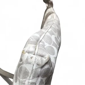 Coach Gray and White Crossbody Bag with Animal Print thumbnail 5