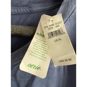 Aerie Womens XL Blue Chilled Out Graphic Cropped Boxy T-Shirt‎ Relaxed Fit NEW thumbnail 5