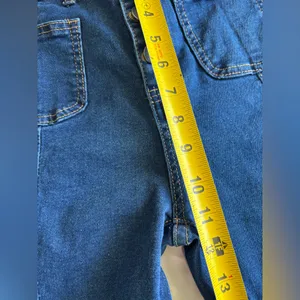 Women’s High Waisted Denim Jeans Size L Button Front Bootcut Blue thumbnail 10