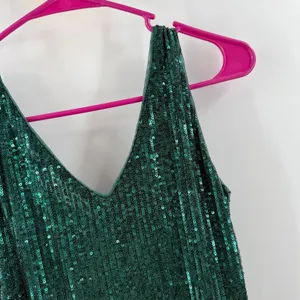 Boston Proper Tank Top Size XXS Sequin Emerald Green Cocktail Holiday Party NWT thumbnail 10