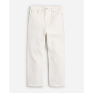 Madewell 90s Straight Crop Jean Tile White High Rise Raw Hem Women US 32 NWT thumbnail 6
