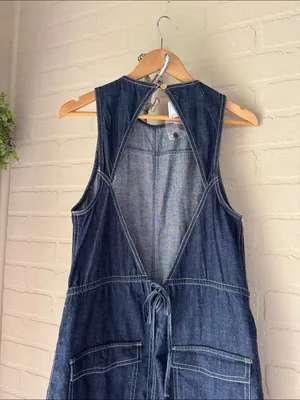 FREE PEOPLE We The Free Do No Wrong jumpsuit dark denim NEW thumbnail 6