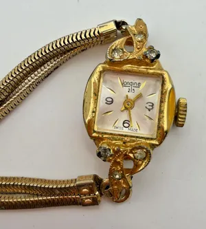 Vintage Longine 215 Ladies Swiss Manual Wind Bracelet Watch Parts thumbnail 1