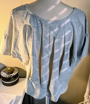 Women Crop Top Gray Size L thumbnail 2