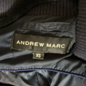 Andrew Marc Women’s Navy Blue Long Puffer Coat Hood Raccoon Fur Belted Waist XS thumbnail 7