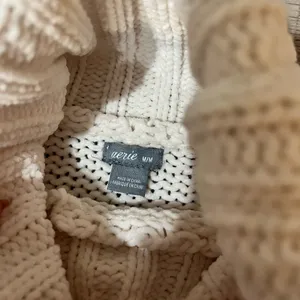 AERIE Oversized Turtleneck Knit Sweater thumbnail 4
