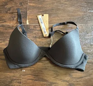 SKIMS NWT fits everybody scoop plunge bra color Onyx 32A thumbnail 1