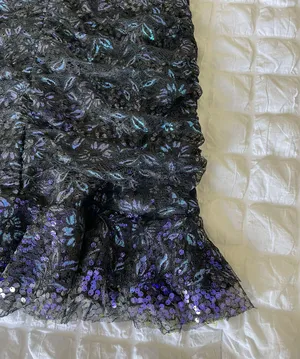 For Love & Lemons Rodin Sequin Mesh Ruched Mini Dress thumbnail 8