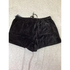 Leisure Studio Womens Black Velour High-Rise Shorts NWT XL PR79LZ thumbnail 5