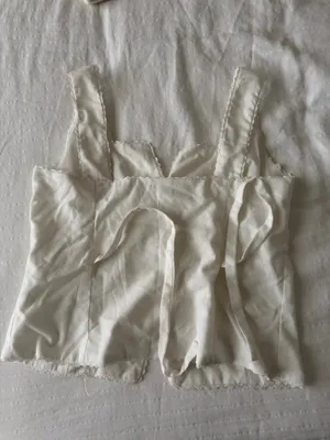White Girly Corset Top Size M thumbnail 2