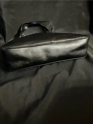 Charter Club Women’s Classic Black Leather Tote Bow Accent NWT thumbnail 10
