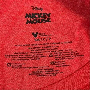 Disney Mickey Mouse Red Graphic T-shirt Small thumbnail 7