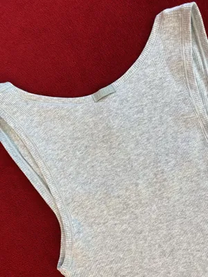 SKIMS cotton rib tank in light heather grey size XS thumbnail 4