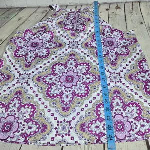 Ann‎ Taylor Womens Purple Mandala Print Halter Neck Blouse Top Satin Size M NEW thumbnail 8