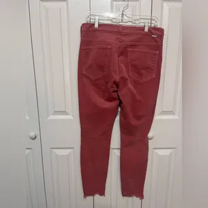 Mother High Waisted Looker Ankle Chew Hopscotch Pink Size 30 thumbnail 4