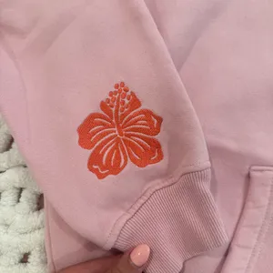 Pink Palm Puff Hoodie Everything Comes in Waves thumbnail 2