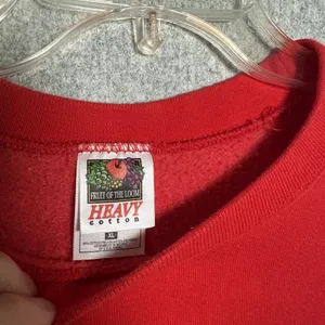 Vintage XL Sweatshirt Red‎ Long Sleeve Born in the USA Fruit of the Loom Heavy thumbnail 9