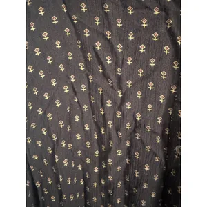 Free People Womens SP Black Floral Print Button Front Hi Low Rayon Blouse Top thumbnail 3