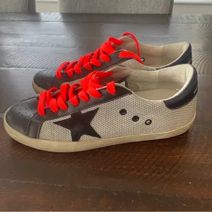 Golden Goose Superstar Sneakers‎ Mesh and Leather size 42/US 12 Orange Black thumbnail 2