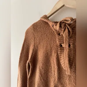 Hollister Women's Fair Isle Sweater Hoodie Lace Up‎ V Neck thumbnail 2
