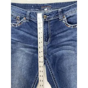 Shyanne‎ Jeans Women's 39 Medium Wash Blue Embroidered Pockets boot cut thumbnail 5