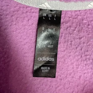 Adidas City Tech High Pile Fleece Full Zip Jacket in Aurora Plum Purple Size L thumbnail 6