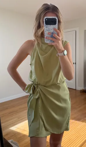 Green mini dress thumbnail 1