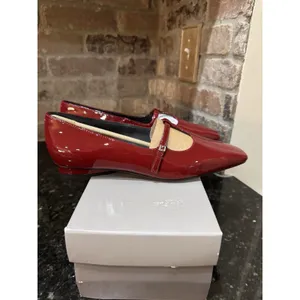 Franco Sarto Carmela patent red leather Mary Jane flats square toe Size 7.5 thumbnail 4