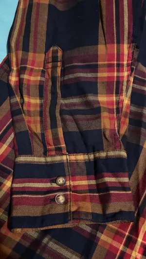 Levi's Men's Plaid Western button up Shirt Long Sleeve Red Orange Yellow XL thumbnail 8